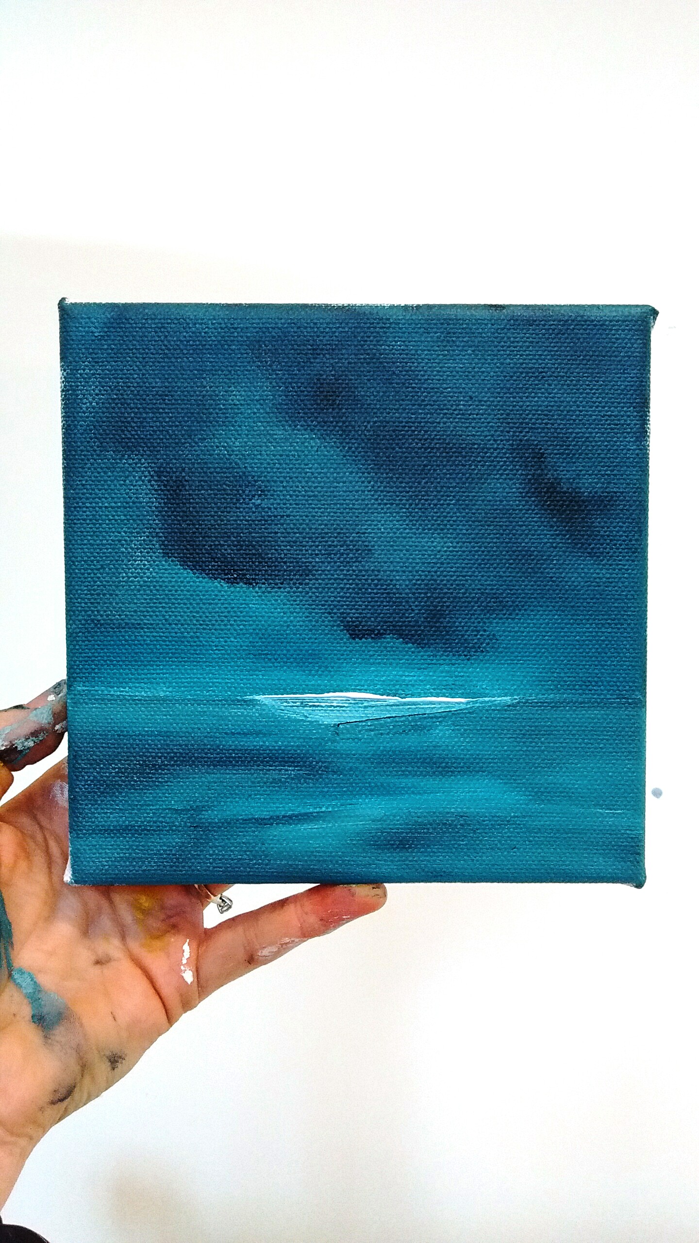 The Lonely Night Time Sea — painting by Dionne Williams